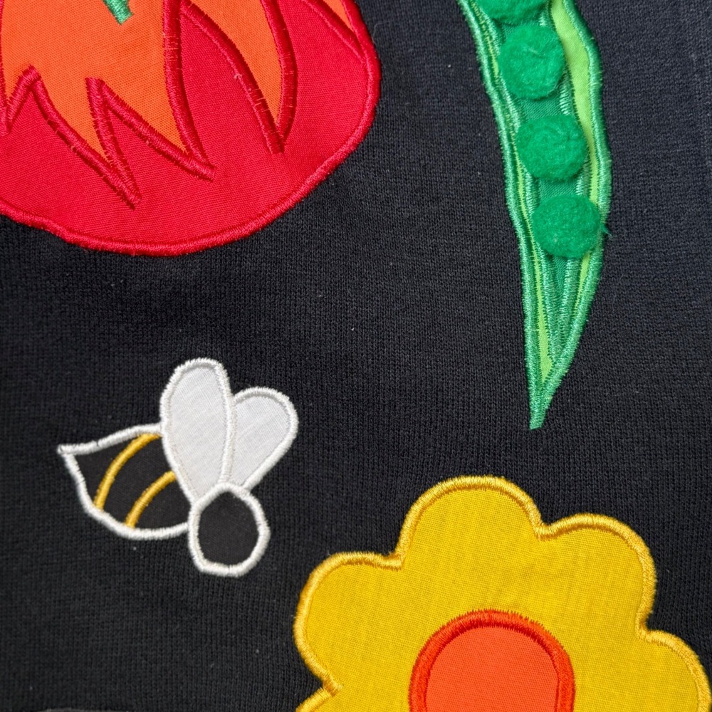 Vintage Rare Novelty Garden Cardigan Sweatshirt 90's Veggie Cottagecore OS - Picture 6 of 11